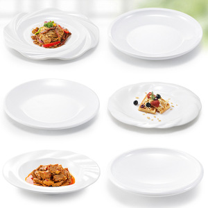 Plato redondo creativo de melamina para hotel, restaurante, plato frío para freír, sopa, vajilla comercial de imitación de porcelana, duradera - Product Image 1