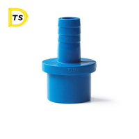 Conector de PVC para Tubería de Suministro de Agua, Tipo Pagoda, Tapón Interior y Exterior, Superficie Lisa, Azul/Blanco/Gris, Marca TSD, Junta Reductora Grande y Pequeña