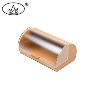 Boîte <span class=keywords><strong>à</strong></span> <span class=keywords><strong>pain</strong></span> rectangulaire en bambou naturel bon marché, rangement alimentaire élégant avec couvercle en acrylique <span class=keywords><strong>à</strong></span> glissière facile - Product Image 6