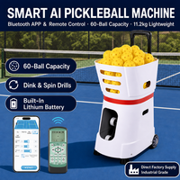 Mesin Pickleball Portabel Dengan Kapasitas 60 Bola dan Kontrol Aplikasi Bluetooth untuk Latihan Solo