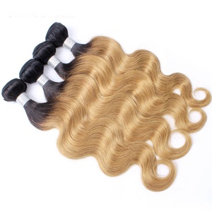 1B 27 for Honey Blonde Indian Remy Human Hair 3/4 <b>Bundles</b> with Lace Closure Hair Weaving No Shedding - Product Image 3