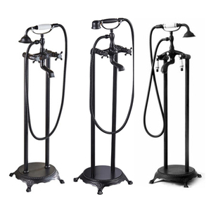 Mitigeur moderne en laiton et céramique pour baignoire, avec douchette téléphonique sur pied HD-M18, corps principal en laiton et durable - Product Image 3