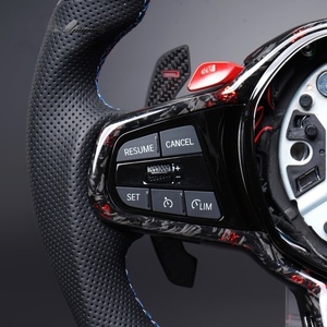 Volante de Fibra de Carbono Forjado Rojo CS Personalizado para <span class=keywords><strong>BMW</strong></span> G11 G12 G21 G22 G23 G20 G30 G01, Directo de Fábrica, Nueva Actualización - Product Image 3