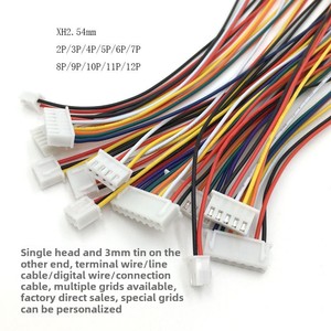 XH2.54 tek kafa evrensel Terminal tel elektronik ekipman elektronik kablo bakır PVC şerit kablo tel koşum için - Product Image 1