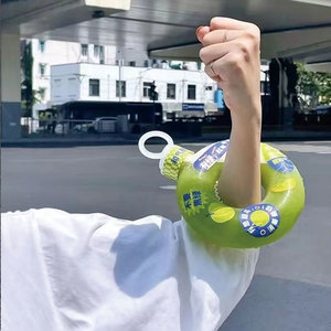 Botella de Plástico de 500ml con Forma de Donut para Leche o Té, con Tapa de Anillo, para Fiestas, Venta al Por Mayor - Product Image 6