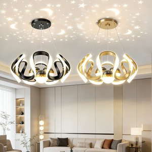 Lustre LED moderne 96W à intensité variable 3CCT, suspension à trois têtes dorée pour salon, salle à manger, chambre, îlot de cuisine, luminaire de <span class=keywords><strong>plafond</strong></span> - Product Image 1