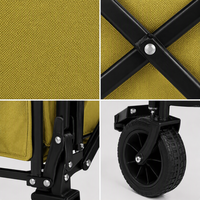 Chariot de Vendeur Pliable avec Auvent et Plateau de Table, Capacité 150L, Chariot Robuste pour Vente Ambulante, Marchés de Fermiers, Événements Extérieurs