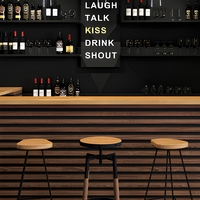 Comptoir de bar commercial en bois massif au design moderne pour restaurant, café, boutique