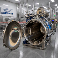 Autoclave de stérilisation à vapeur pour la transformation des aliments en conserve, machine de retournement à haute pression à commande PLC automatique