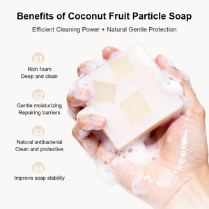 Jabón Artesanal Sólido de Coco para Piel Opaca, Propensa al Acné o Estresada, Aromático, Relajante, Iluminador y con Exfoliación Suave - Product Image 3