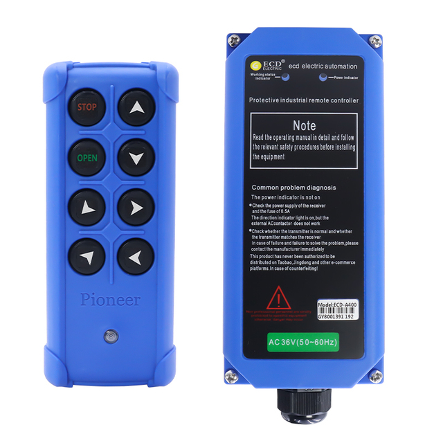 Hot Selling ECD-Q600B Industrial Hoist Lifting Winch Overhead Crane Forklift Radio Wireless Remote Control IP68 Waterproof 5km