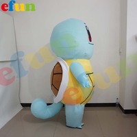 Efun quantité minimale de commande-Costume de mascotte de tortue Jeni gonflable personnalisé professionnel 1 pièce costumes de mascotte d'animaux de dessin animé à vendre