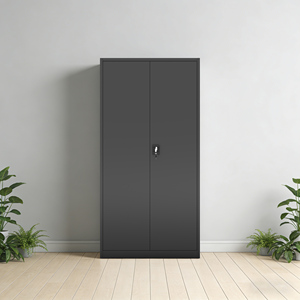 Armoire de bureau en acier avec système de classement de grande capacité et étagères réglables à 4 niveaux - Product Image 1