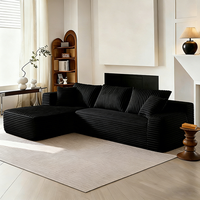 Cloud Modulares Ecksofa Rahmenlos 32D Hochdichter Schaumstoff Vakuumkomprimiertes Knochenloses Sofa-in-a-Box mit Ottoman