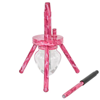 Offre Spéciale Portable classique bouteille en verre tige en aluminium Triangle araignée narguilé Shisha Camouflage nouveau Design narguilé