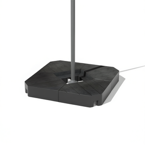 Base de parasol en résine au design minimaliste avec poteau en acier pour mobilier d'extérieur et usage en patio - Product Image 1