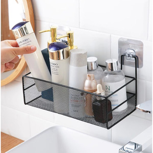 Bathroom storage rack, toilet/shower/washbasin wall-mounted storage <b>shelf</b> (no drilling required) - Product Image 1