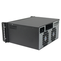 Boîtier de serveur en alliage d'aluminium 4U 8 baies à échange à chaud avec ventilateur ATX, châssis d'ordinateur de stockage CCTV, panneau latéral avec fenêtre en stock