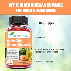 Supplement Manufacturer Powerful Antioxidant Skin <b>Care</b> Gummies Apple Cider Vinegar Gummies Food Supplement Body Weight Loss - Product Image 5