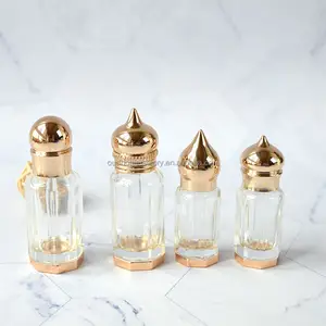 3ml 6ml 12ml altın tedarikçisi cam oud attar şişesi arap oud parfüm şişeleri