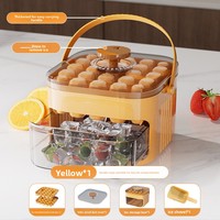 Moule à glaçons à pression, boîte à glaçons, moule en plastique facile à démouler, grande capacité de stockage de glace pour usage domestique