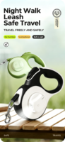 Laisse Rétractable Bicolore Vert Pastel et Jaune à Motif Os, Verrouillage à Bouton Unique, Poignée Courbée Ergonomique pour Promenades d'Animaux