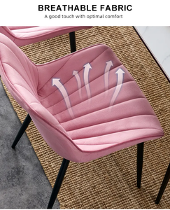 <span class=keywords><strong>Sedie</strong></span> da <span class=keywords><strong>Cucina</strong></span> Nordiche Moderne di Lusso, Bestseller per Appartamenti, in Velluto <span class=keywords><strong>Rosa</strong></span> con Altezza Regolabile e Gambe in Metallo - Product Image 4