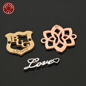 JACK FANG Metal Clothing Labels Rectangle Embossed Custom Brand <b>Name</b> <b>Tags</b> for Garment Use - Product Image 3