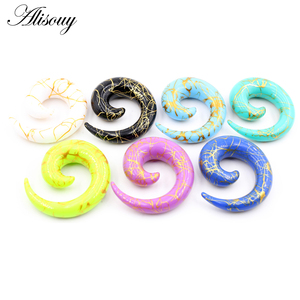 All'ingrosso 1.<span class=keywords><strong>6mm</strong></span>-20mm linea d'onda puntini a spirale acrilici auricolari tunnel tappi barella Expander orecchini Piercing per il corpo gioielli - Product Image 3