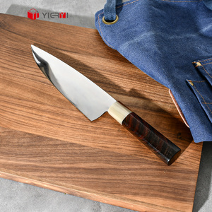 Cuchillo de Chef de Acero Súper M390 de Alta Gama, Hecho a Mano, con Acabado de Espejo, Mango de Madera de Serpiente y Cuerno de Búfalo, OEM ODM - Product Image 2