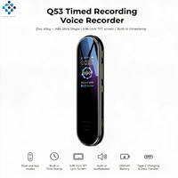 Enregistreur vocal numérique Q53 avec haut-parleur intégré, écran TFT 0,96 pouces, affichage des paroles, utilisation pour les réunions, lecteur MP3