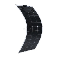 Módulo Solar Semiflexible de 100W, Panel Solar Flexible para Uso Doméstico con Ventanas para Solución de Energía Solar