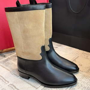 Bottes en cuir antidérapantes multi-usages de luxe de haute qualité 2026 pour l'automne et l'hiver, bottes courtes jusqu'aux genoux - Product Image 4