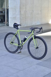 Bicicletta Gravel per Adulti 700C con Telaio in Acciaio 4130, Colore Verde Oliva Opaco, Monovelocità, a Scatto Fisso - Product Image 4