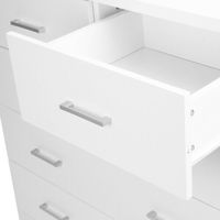 Coiffeuse style européen, 6 tiroirs avec commode, meuble rangement de chambre à coucher
