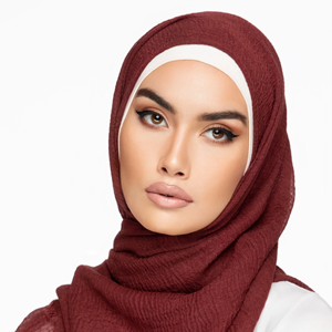 2025 gros respirant couleur unie Hijab pour les femmes du moyen-orient doux solide crêpe correspondant ethnique châles - Product Image 3