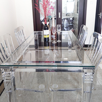 2020 nouveau Design Personnalisable De Mariage Acrylique Clair Chaise Pour Manger