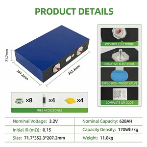 HULK Stock UE Paragon DIYTested MB560 628Ah avec Code QR <span class=keywords><strong>d</strong></span>'origine + Goujon M6 + Barres omnibus flexibles Écrous Plaque isolante DDP sans taxes ni TVA - Product Image 2