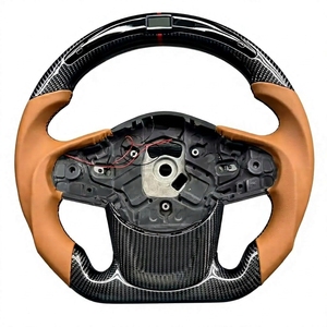 พวงมาลัยคาร์บอนไฟเบอร์สำหรับ Mercedes Benz <span class=keywords><strong>AMG</strong></span> W221 W222 W204 W205 W21 C E แบบกำหนดเองสำหรับรถสปอร์ตและรถแข่ง - Product Image 1
