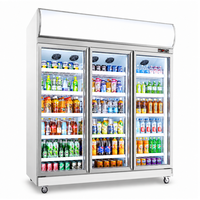 Réfrigérateur de boissons pour merchandising, 5 niveaux, en verre, élégant, en aluminium, pour supermarché, vente en gros |   FCV12-250