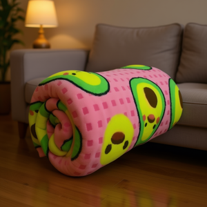 Couverture en peluche à motif avocat, taille king, légère, pour usage domestique, quatre saisons, style moderne, lavable en machine, matériau non tissé - Product Image 2