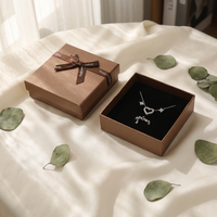 Wholesale Luxury Paper Box High End Jewelry Box Rigid Square Heaven Earth Cover Recyclable Qixi Valentines Day Ring Box