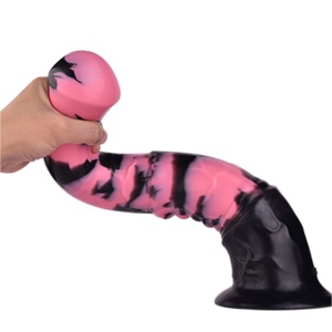 YOCY Dildo Largo de Silicona Negro y Rosa con Forma de Pene de Caballo, Juguete Sexual Anal para Mujeres y Hombres, Masturbador, Dildo Ejaculador de Caballo - Product Image 4