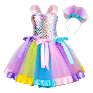 Nuevo Vestido de Princesa Sirena para Niñas con Cola y Diadema, para Halloween, Actuaciones, Eventos Formales, Bodas y Sesiones de Fotos - Product Image 3