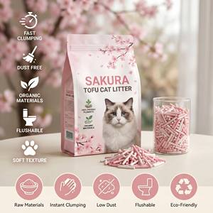 Factory Direct Tofu Cat Litter Eco-Friendly Biodegradable Fast Clumping Odor-Control 2.5kg Sand Cheap Price Pet Wholesale