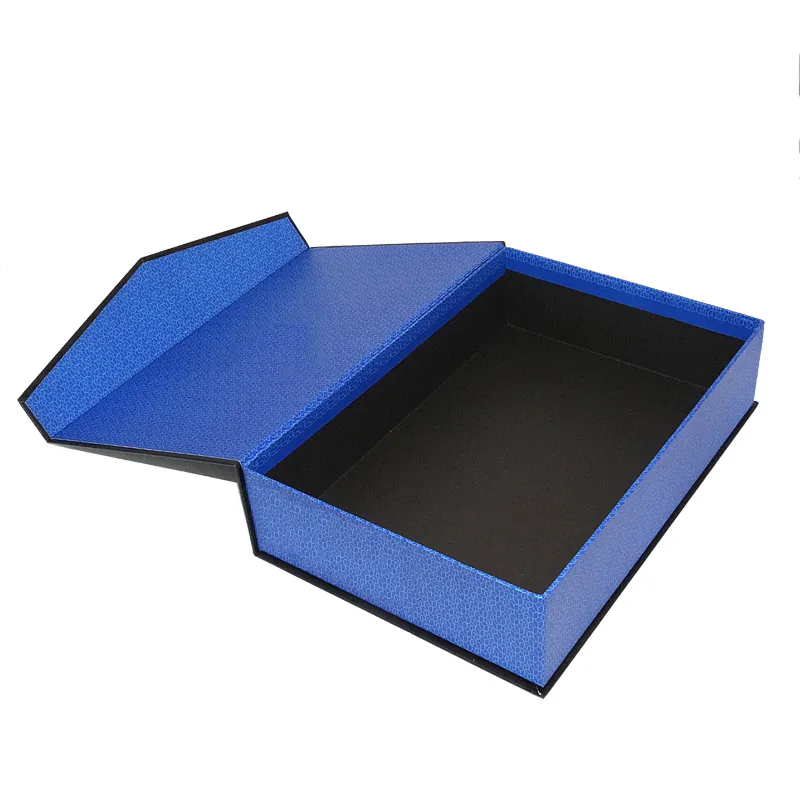 Benutzer definierte Luxus schwarz Karton Buch Flip Magnet Box Schlüssel Luxus verpackung mit Schaum