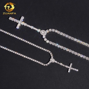 Gioielli Raffinati in Vendita, Catena Tennis Hip Hop di Alta Qualità in <span class=keywords><strong>Argento</strong></span> 925 con Moissanite Certificata GRA - Product Image 4