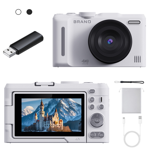 Professional 4K CMOS Digital Camcorder 17x-30x Optical Zoom Waterproof Shockproof 3" Screen SD Photo Video Camera Outdoor Vlog
