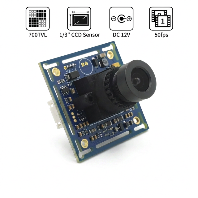 700TVL Sony Effio-E High Resolution Wide Angle Low Power CCD Camera Module Mini Size 38*38mm Analog for Industrial Use