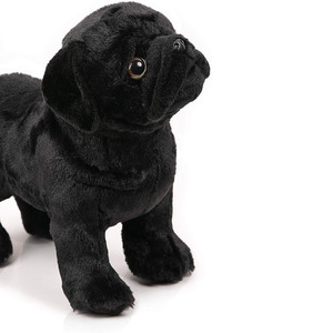 B201 commercio all'ingrosso OEM ODM <span class=keywords><strong>nero</strong></span> Pug peluche peluche cane di peluche personalizzato Eco Friendly ASTM F963 CPSC EN71 CE animali di peluche Pug - Product Image 3